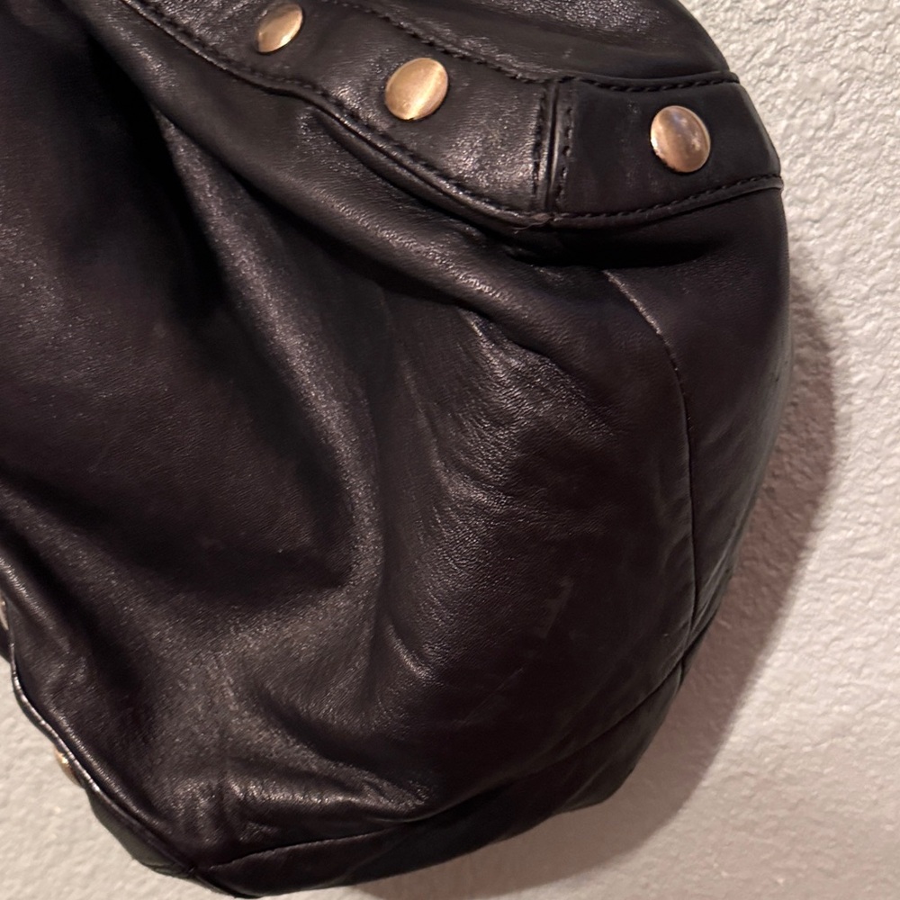 Genuine Michael Kors Black Leather Chain-Handle Shoulder Bag 14” x 15” x 6” - Picture 6 of 9